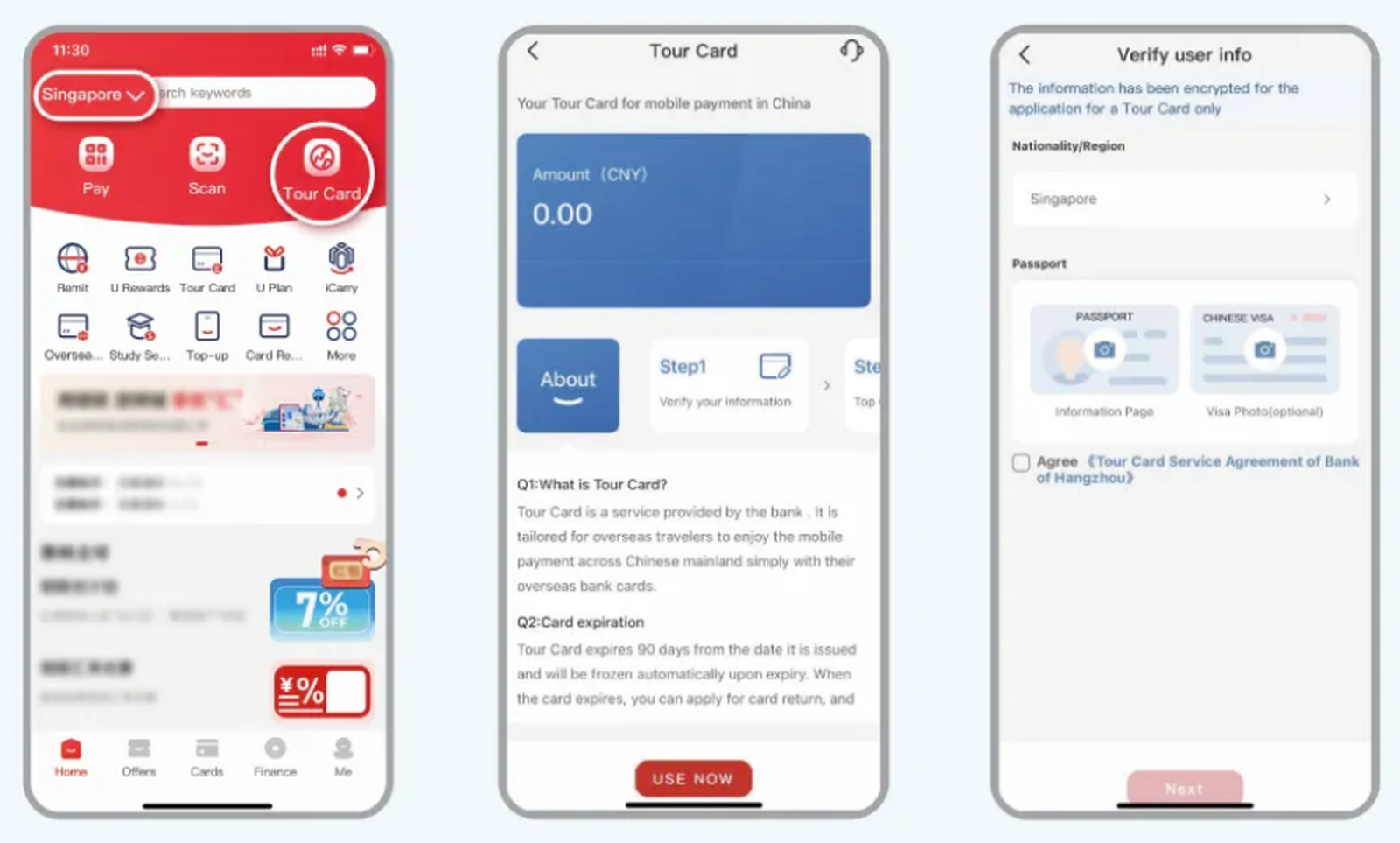 Information on Travel Cards